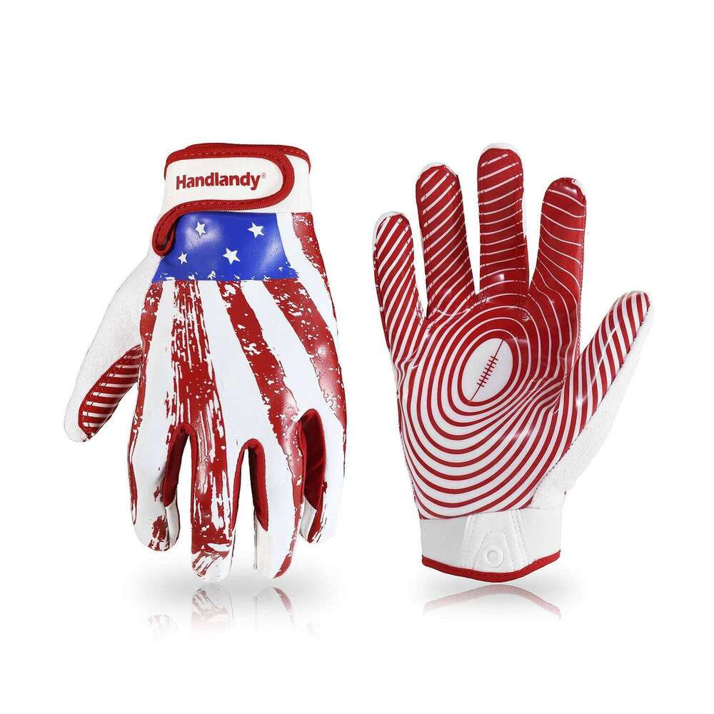 HANDLANDY Youth American Boys Girls, Sticky Wide Receiver for Kids, Junior Flag Football Gloves 26H0224