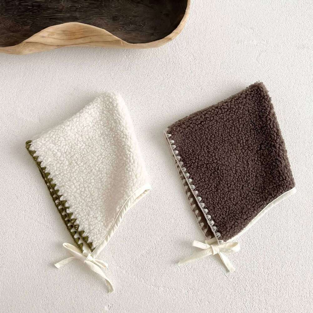 0-3 Yrs Winter Baby Romper Lamb Wool Jumpsuit Hat Set for Boys Girls Loose Toddler Infant Rompers Fashion Plush Kids Clothing 26H0224