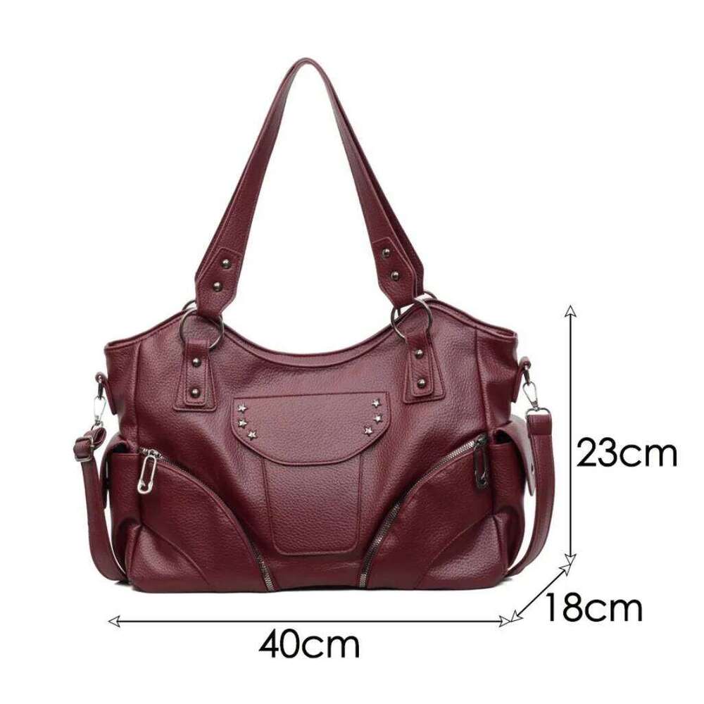Luxury Business Commuting Large Capacity Tote Hand Soft Pu Leather Shoulder Bags for Women Zipper Women's Handbags Quality Z260224
