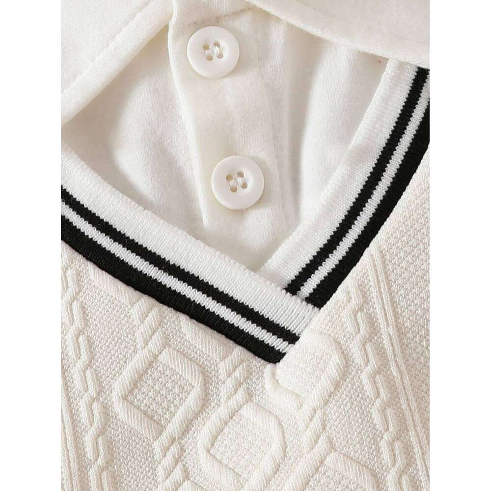 Infant Boys' Casual Polo Collar Romper 26Y0224