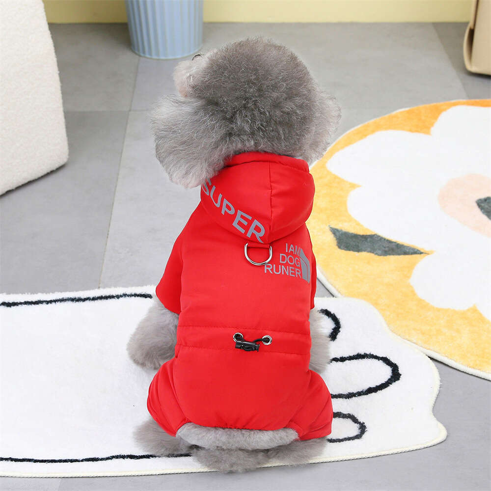 Famous brand Pet dog clothes reflective coat pet clothing new autumn and winter sports four legged cotton pupakaIK