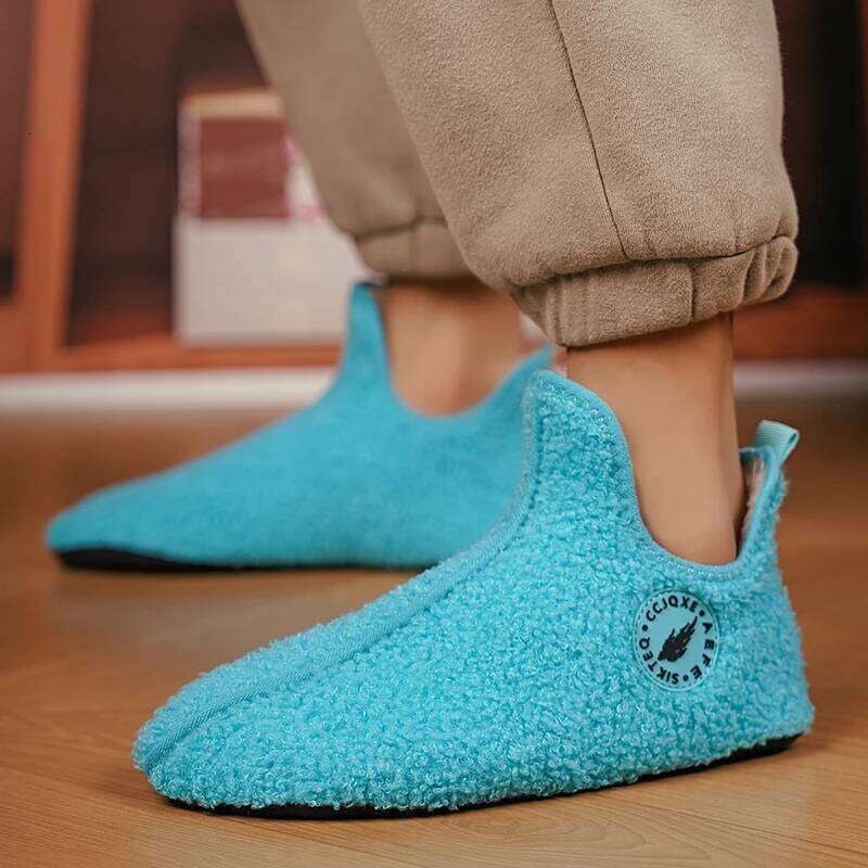 Men Couples Slippers Men's Boots Sports Soft Plush Warm Women's Thin Bottom Unisex Home Cotton Shoes