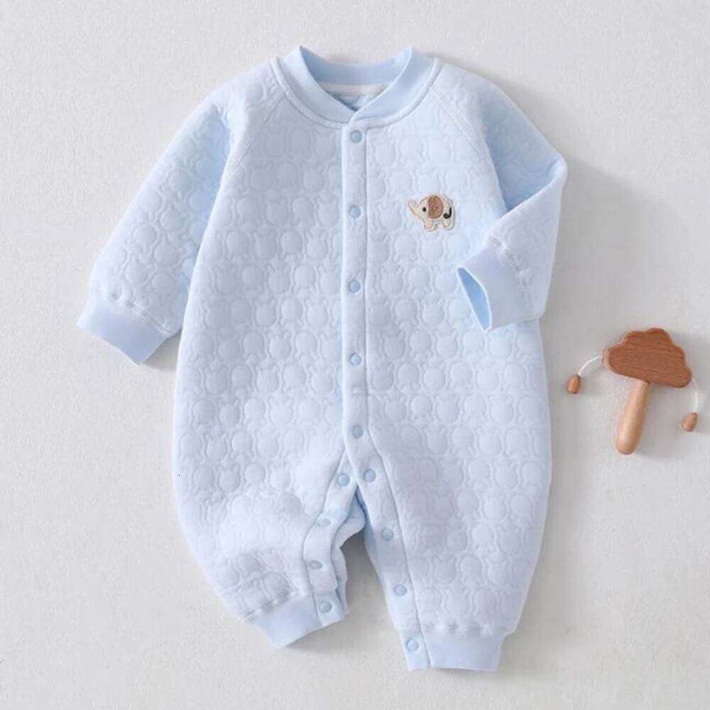 Boutique Clothing Boy Long Sleeve Romper Quilted Warm Autumn Winter Baby Girl Jumpsuit Unisex Newborn Infant Clothes 26H0224