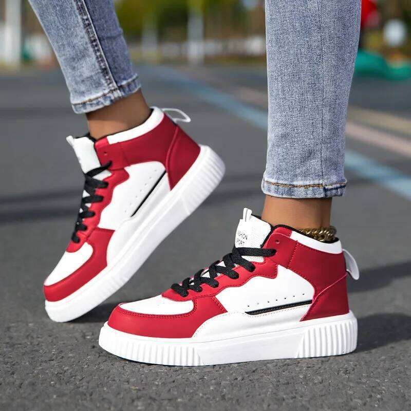 MAEDEF Mens Casual Women Sneakers PU Leather White Vulcanized Female Walking Sports Zapatillas Hombre Women's Shoes