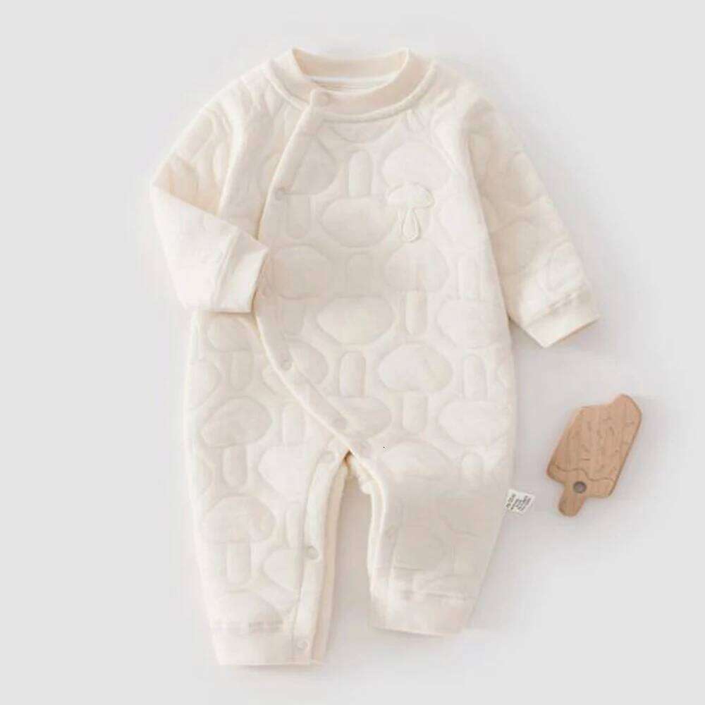 Jumpsuit Long Sleeve Quilted Warm Spring Autumn Winter Infant Boutique Clothing Unisex Newborn Baby Romper For Boys Girls 26H0224