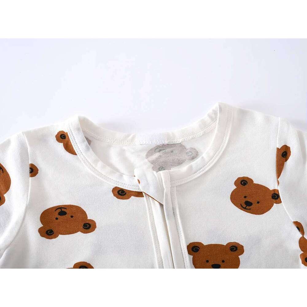 Somenie Unisex Long Sleeve Onesie with Zip Boys Girls Foldable Romper Infant Baby Jumpsuit Outdoor Wear 1-3-6-9M 26H0224