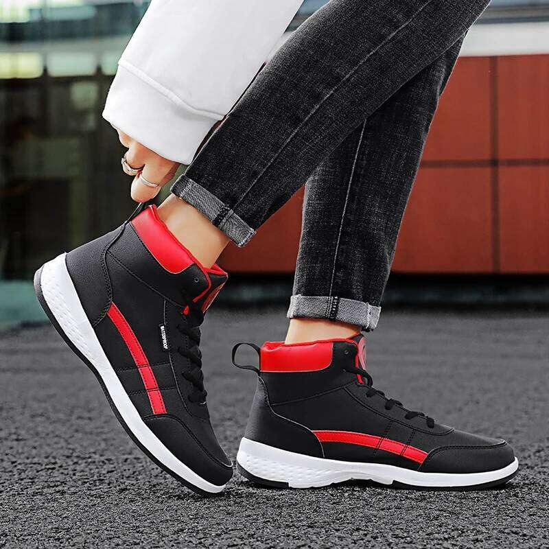 MAEDEF Men's Spring Autumn Waterproof Walking Fashion Sneakers Outdoor Leisure Anti-slip Comfortable Leather Sports Shoes