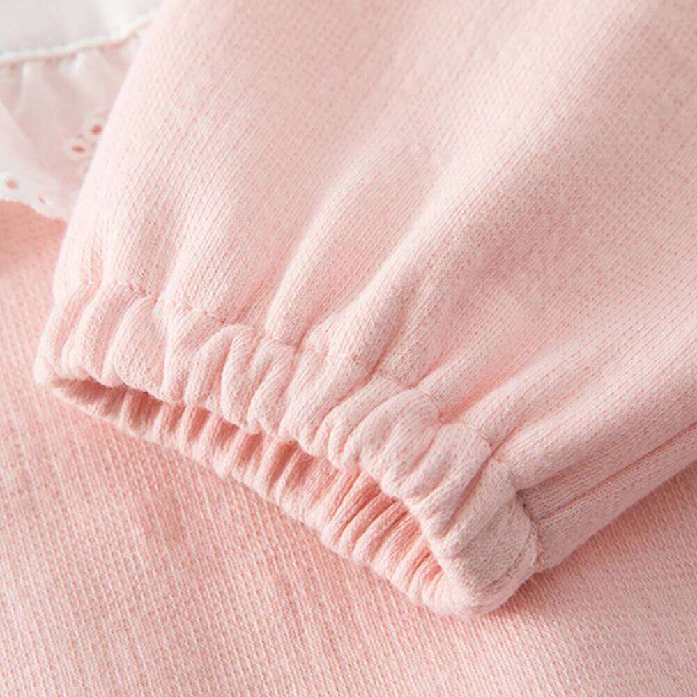 Valentine Rompers Long Sleeve Flower Embrodiery Spring Baby Girl Clothing Cotton 1st Birthday Pink Infant Jumpsuit 26H0224