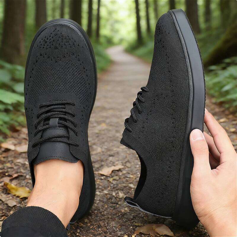 New Men's Mesh Sneakers Casual Versatile Knit Lightweight Comfortable Sole Walking Breathable Non-Slip Running Shoes