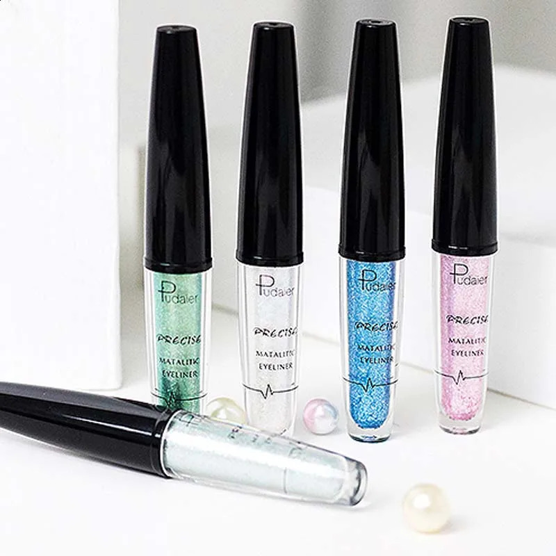 Liquid 16 Colors Shimmer Eyeliner Gel Waterproof Long Lasting Glitter Eye Liner Makeup Gold Blue Silver Eyeliners Cosmetics 260203