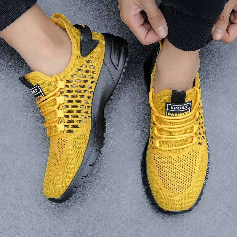 Summer High Quality Mesh Breathable Men's Trendy Versatile Flat Bottom Casual Lace Up Training Sports Shoes
