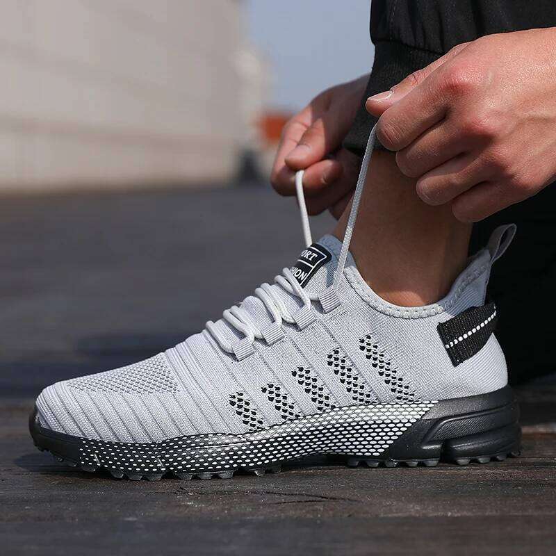 Lightweight Sneakers Running Shoes Stylish Trendy High Quality Men's Flat Shoe Breathable for Daily Wear Sports Activities