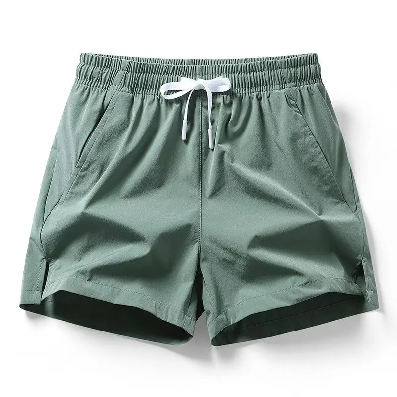 1pcs Summer Men Ice Silk Shorts Quick Drying Running Gym Pants Homme Surf Ventilate Drawstring Casual Outdoor Sport Couple Short 260228