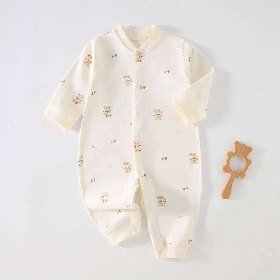 2026 Newborn Baby Romper Spring Autumn 0-24M Girl Boy Cotton Onesie Infant Print Soft Breathable Sleepwear Kids Clothing 26H0224