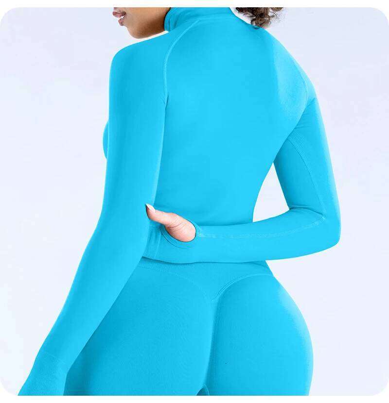 Outdoor Training for Women, Slim Fit Zip Up Workout Hoodie, Breathable Yoga Pullover, Lightweight Running , 26Y0224