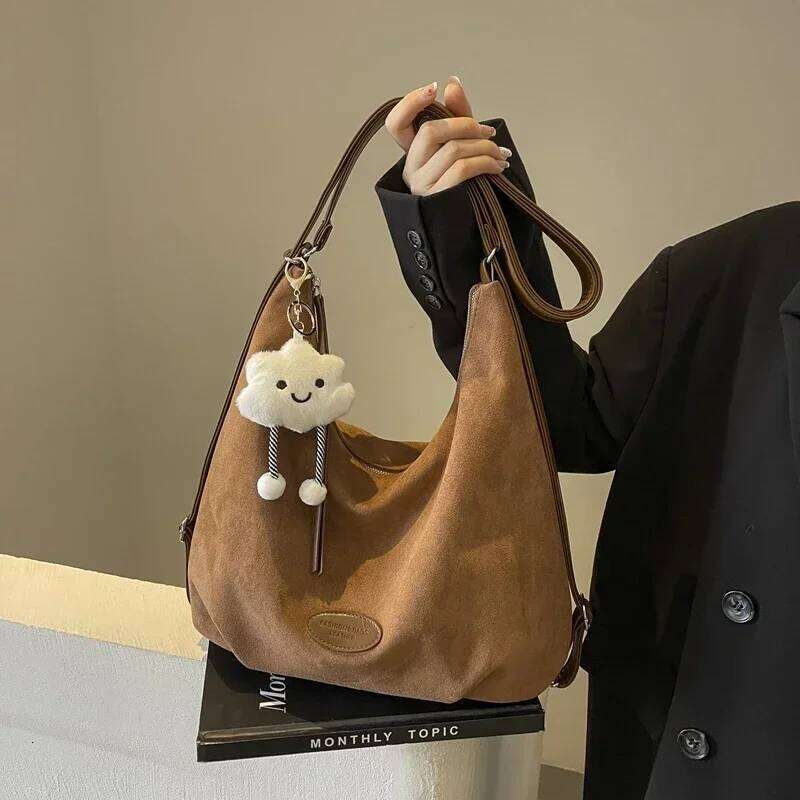 Autumn and Winter Retro Tote Bags Suede Large Capacity for Women 2024 New Versatile Multifunctional Women's Handbags Bolsas Z260224