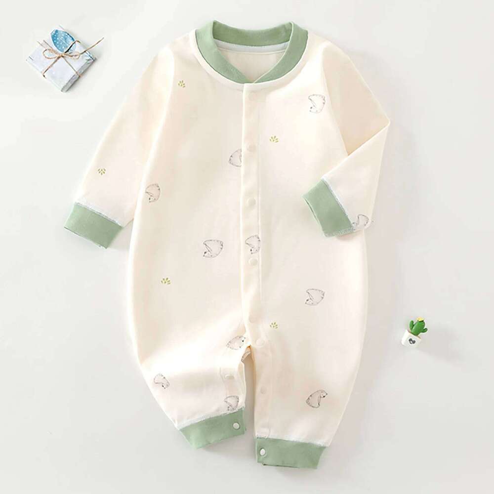 Clothes Spring and Autumn Pure A-level Newborn Soft Jumpsuit Baby Cotton Pajamas 26H0224