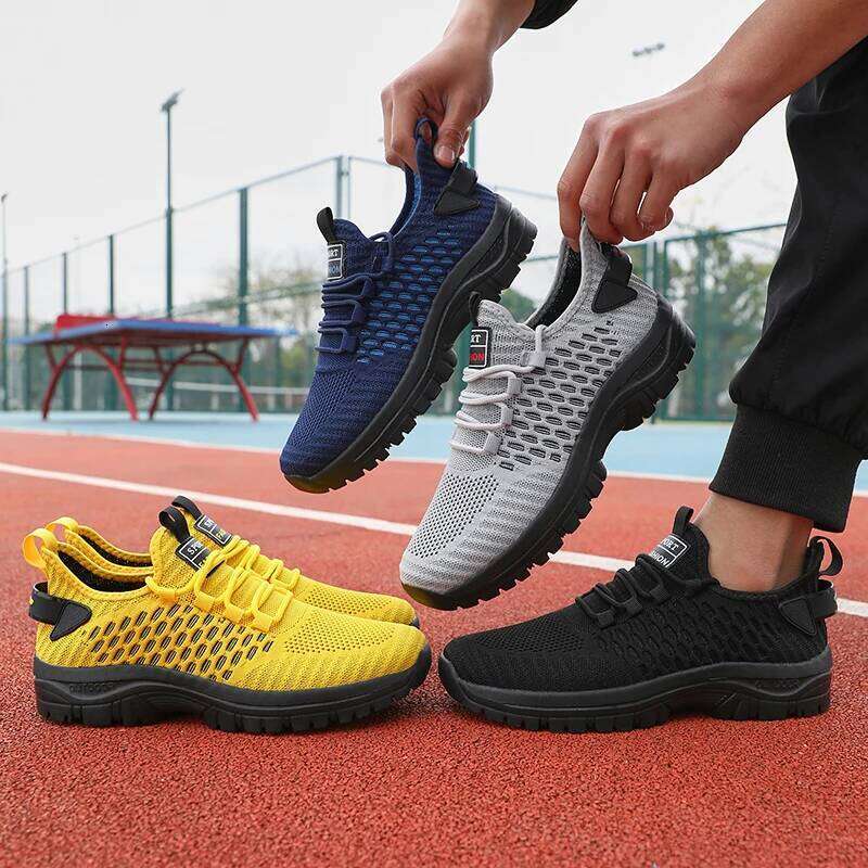 Men Mesh Male Running Sneakers Unique Grid Trend Design Breath Light Gym Casual Shoes Tenis Masculino Zapatillas Hombre