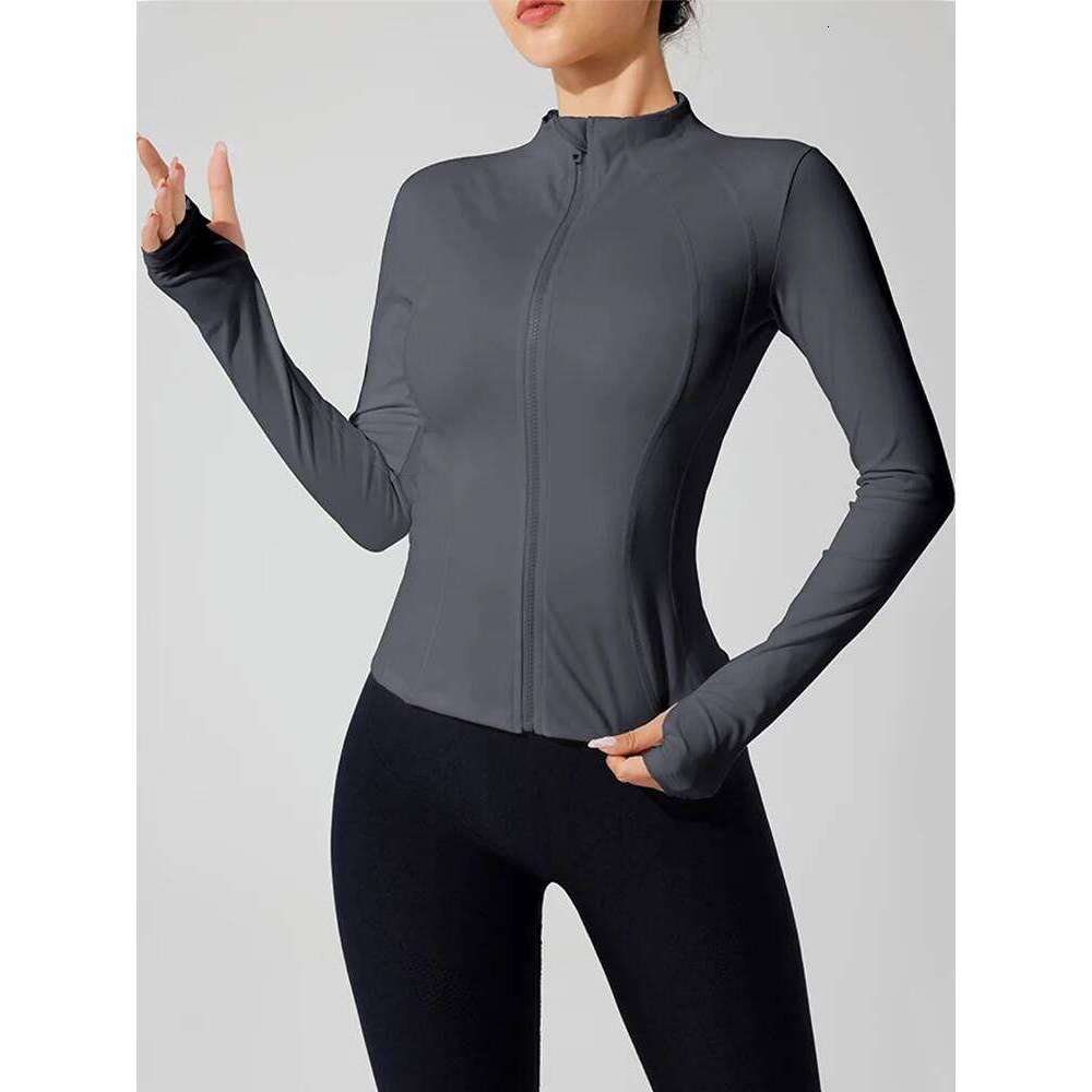 Full Zipper Windproof Winter Outdoor Gym Fitness Coats Women's s 26Y0224