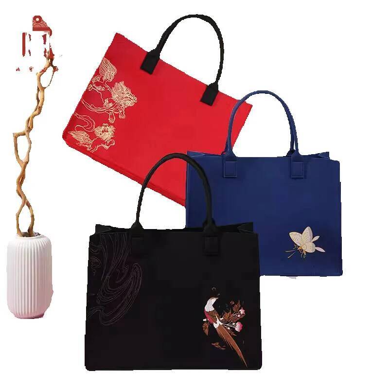 Bestseller Forbidden City Cultural and Creative Felt National Trend Single Shoulder Commuter Handbag Women's Bag Stationery Official Flagship Sto