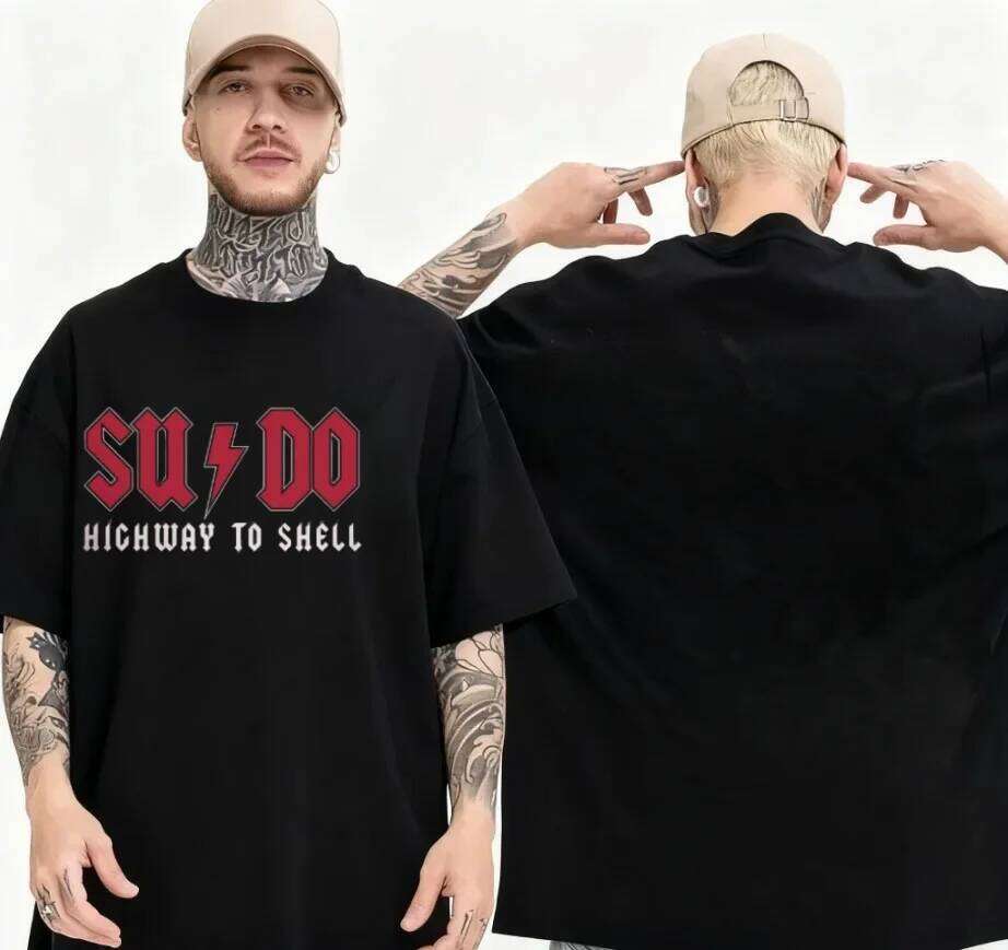 TShirt for Men Highway To Shell Soft Summer Tee T Shirt Trendy Loose Linux GNU Minix Unix H260224