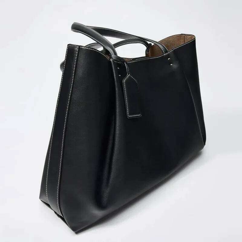 CLIP TOTE women's fashion luxury handbag design, pure color contracted and single shoulder BAG, senior PU leather handbags Z260224