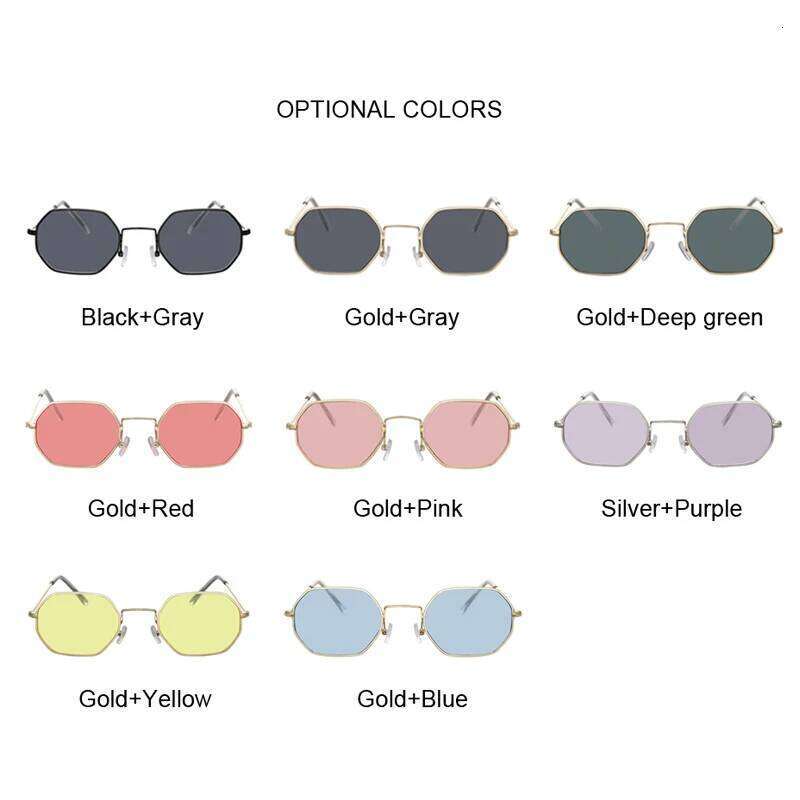 Hexagon Yellow Woman Retro Brand Designer Classic Sun Glasses For WomanLuxury Ladies Sunglasses Mirror Female Oculos 26W0224