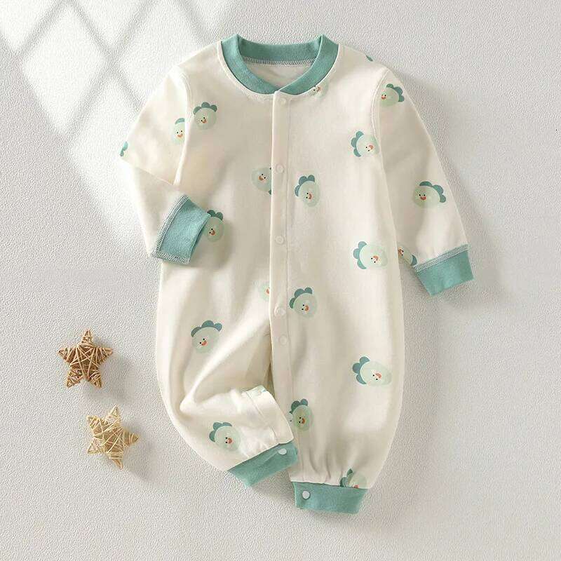 2026 Newborn Baby Romper Spring Autumn 0-24M Girl Boy Cotton Onesie Infant Print Soft Breathable Sleepwear Kids Clothing 26H0224