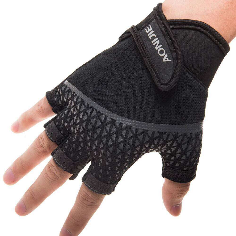 AONIJIE Unisex Outdoor Sports Cycling Equipment Training Fitness Anti-slip Breathable Half Finger Gloves Wrist Guard 26H0224