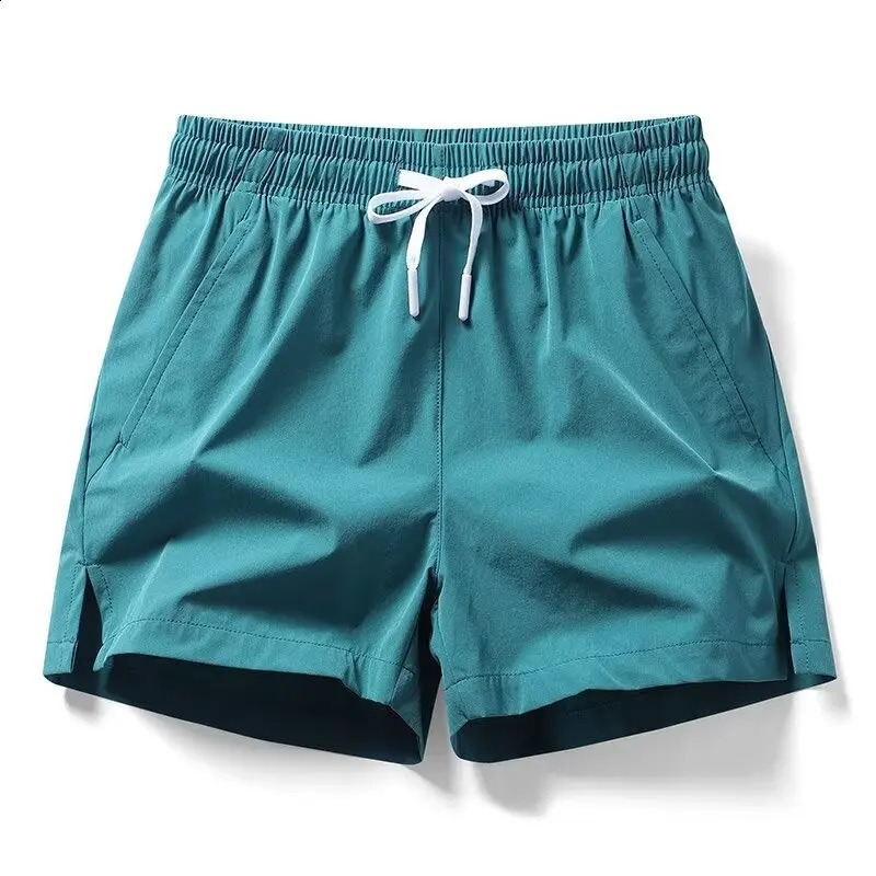 1pcs Summer Men Ice Silk Shorts Quick Drying Running Gym Pants Homme Surf Ventilate Drawstring Casual Outdoor Sport Couple Short 260228