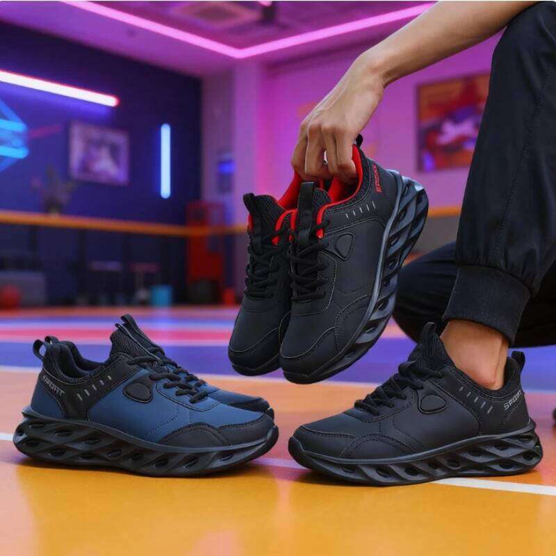 Lace-Up Casual Lightweight Outdoor Sports for Men's Fashionable Breathable Vulcanized Running Shoes Size 39-46