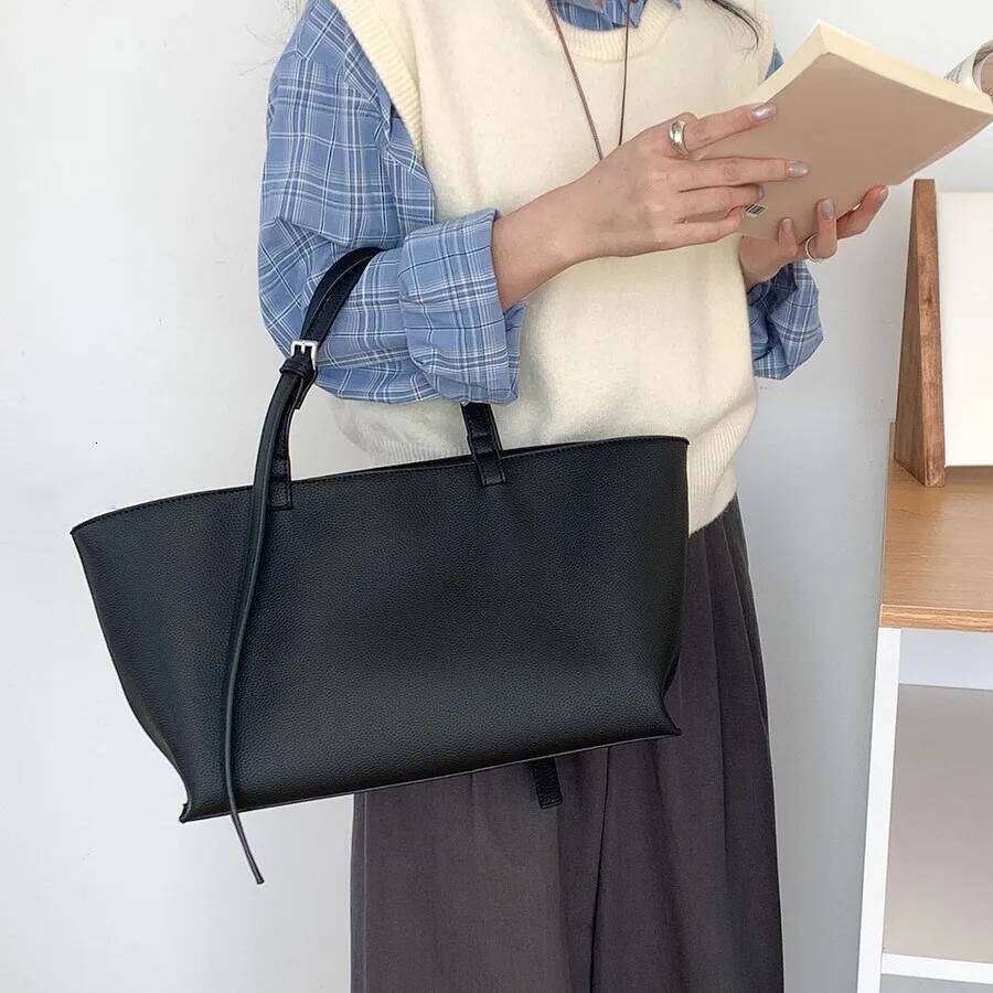 Casual Soft Tote Bag PU Leather Shoulder Bags for Women 2026 NEW High Quality Handbags and Large Shopper Purses Z260224