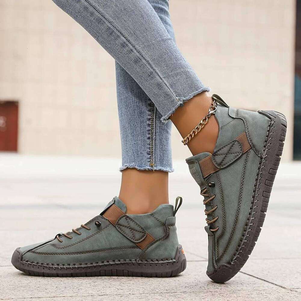 New Women's Bootss Handmade Leather Casual Soft Soled Shoes Outdoor Light Non-slip Walking Ankle Boots for Women