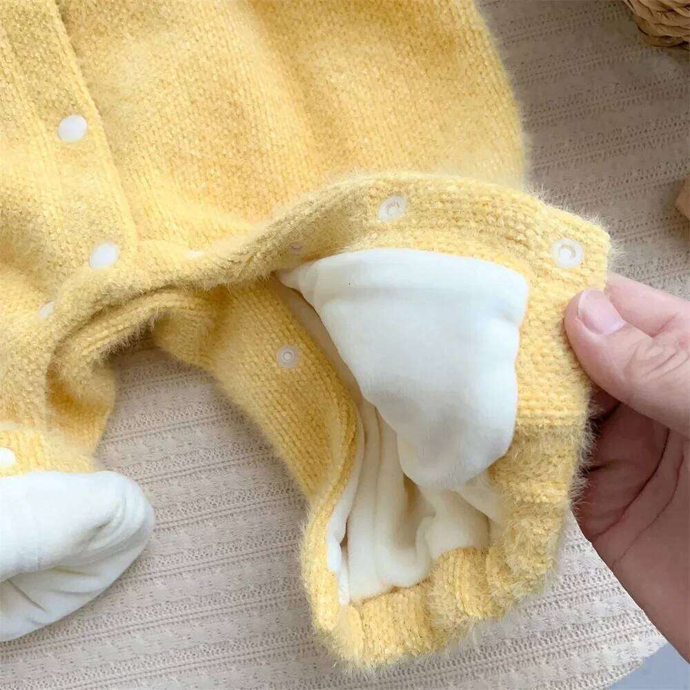 Baby Girl Clothes Korean soft plush thickbaby autumn winter clothes jumpsuit for kids stuff costume 0 to 12 months 26H0224