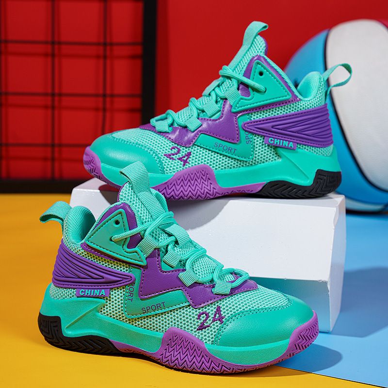 Children Basketball Shoes for Boys Girls Student Indoor Field Training Trainers Non-slip Sneakers Kids Basketball Outdoor Shoes Sizes US12.5C-US8Y 000