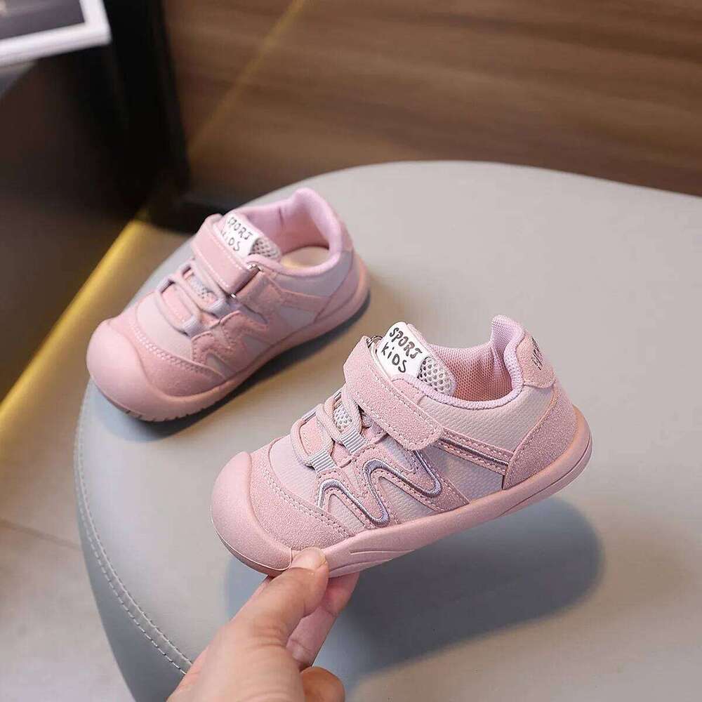 Autumn BoysGirl's Casual Round Toe Hook-loop Mesh Comfy Kid's Flat Shoe Solid Colors Anti-slip Daily Children Shoes 4-6Y 26W0224