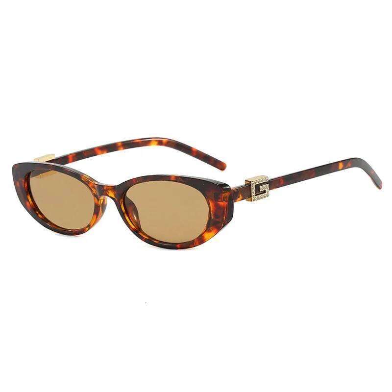 European and American New Street Style Diamond Oval Small Frame Glasses Fashionable Women's Anti-Uv Sunglasses 26W0224