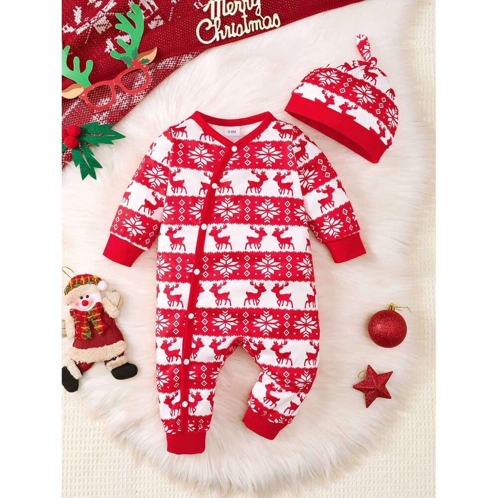 Winter Newborn Infant Boys Romper Bear Print Long Sleeve Button Up Front Rompers Kids Onepiece Soft Fashion Baby Clothing 26Y0224
