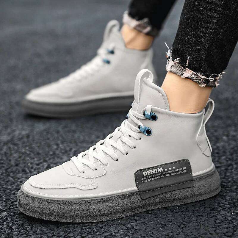 2023 New Leather Men's Boots Fashion Outdoor Work Comfy Non-Slip Sneakers For Men High Quality Casual Designer Shoes SPLELED