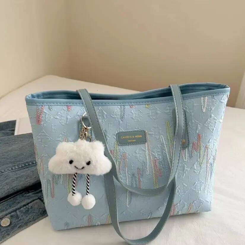 Female New Style Fashion Handbag Shoulder Mommy Tote Large Capacity Work Commuting Canvas Bag Z260224