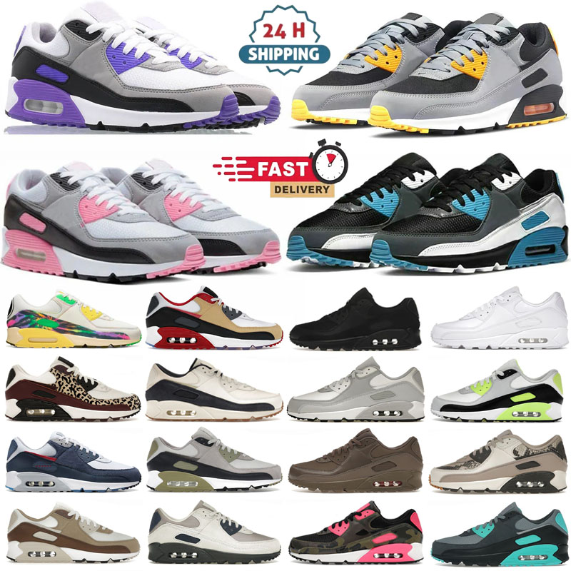 Luxury designer Shoes Low Top 90s Air Cushion Los Angeles Marathon Wolf Grey Polka Dot Total Laser green brown Dark blue white pink yellow Men Women Running Shoes