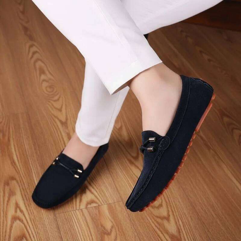 MAEDEF Men's Soft Lightweight Driving Office Man Comfortable Suede Walking Casual Shoes Men Loafers