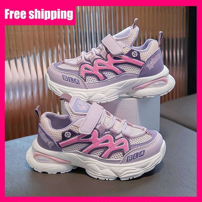 Children Sneakers Trendy Mesh Breathe Versatile Light Comfort Summer Casual Tennis 2026 New Soft Thick Soled Sports Shoes 26W0224