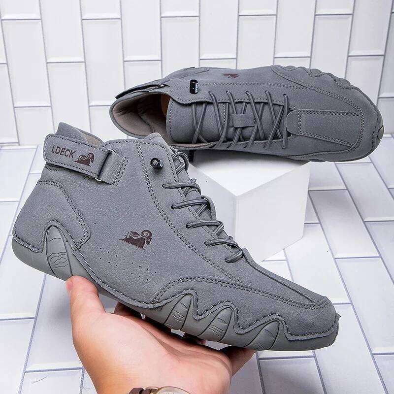 Retro High Top Women's Classic Charm Comfortable Soft Sole Anti Slip Durable Flat Fashionable Walking Travel Shoes