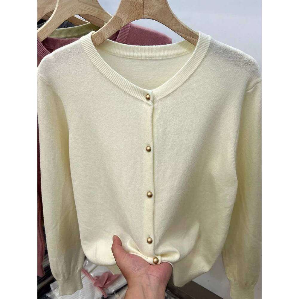 AOSSVIAO Long Sleeve Sweaters Cardigan Spring Autumn Women O-Neck Knitwear Clothing Fashion Basic Tops 26L0224