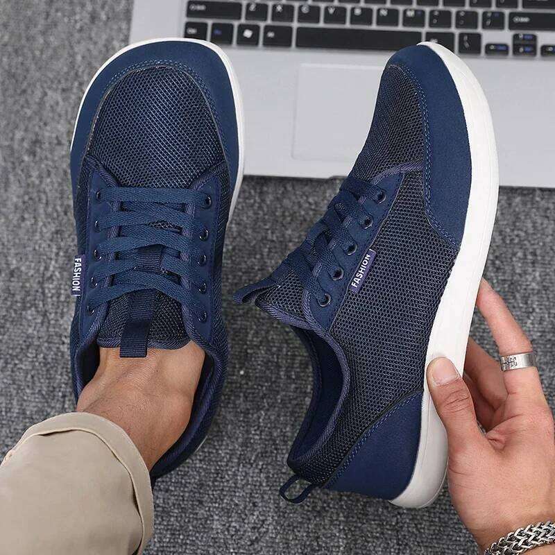 Hot Selling Fashion Men's Sneakers Wide Toe Breathable Barefoot Sports Large Summer New Trendy Black Mesh Casual Walking Shoes