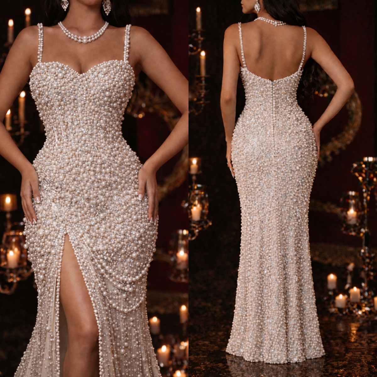 Luxury Mermaid Dresses Bridal Gown Exquisite Full Beading Details Flowing Tulle Skirt Luxury Dreamy Wedding Dress