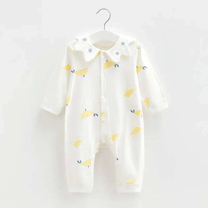 Pure Cotton Boneless Pajamas Newborn Baby Romper Lovely Foreignly Cute Long Sleeve Bodysuit Autumn 26H0224