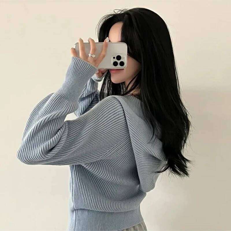 Hooded Cardigan for Women Long Sleeve Fuzzy Zip Up Knit Crop Sweater Jacket Fall Winter Teen-girl Y2K Acubi Outfit 26L0224
