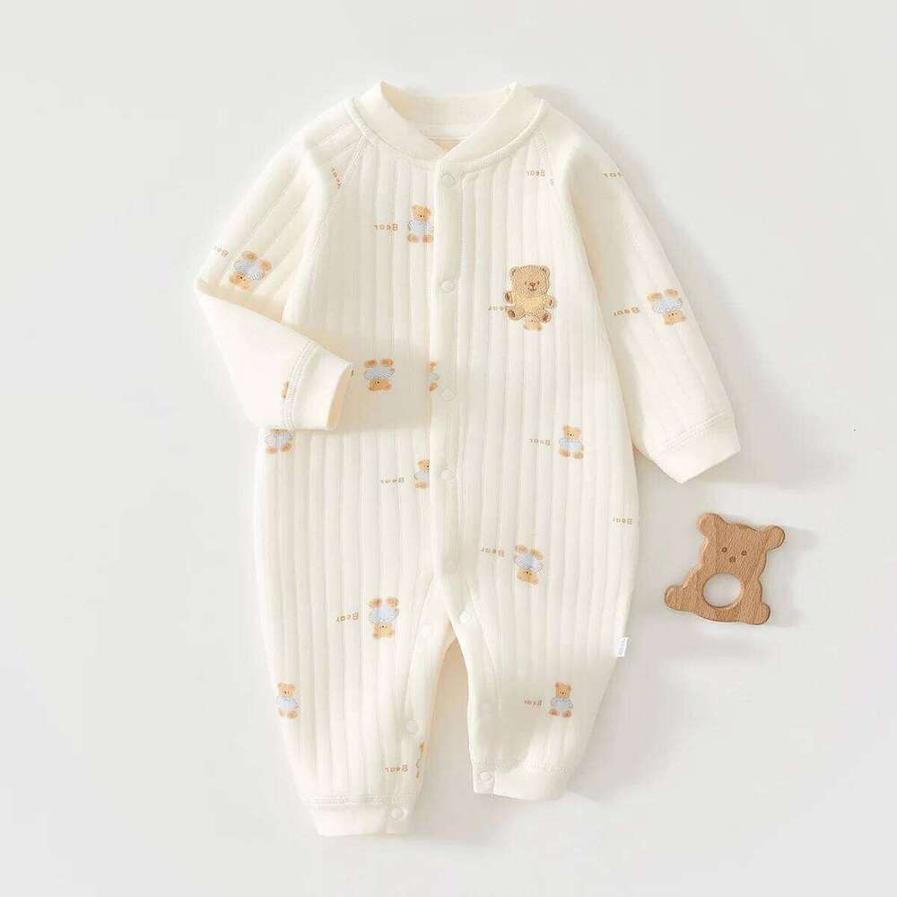 AYNIGIELL Autumn and Winter Newborn Jumpsuit, High-quality Pure Cotton Girl Clothing 0-18 Month Baby Boy Outdoor Wear 26H0224